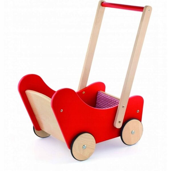 VIGA Buggy Kinderwagen aus Holz für Puppen und Pchacz für Kinder ab 3 Jahren