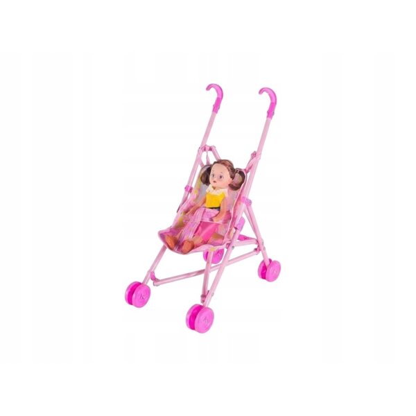 42-cm-Puppenwagen mit 22-cm-Puppe – Kreativspiel für Kinder ab 3 Jahren