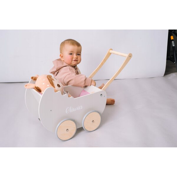 Doll carrozzina in legno con materassino personalizzabile Bigjigs Toys