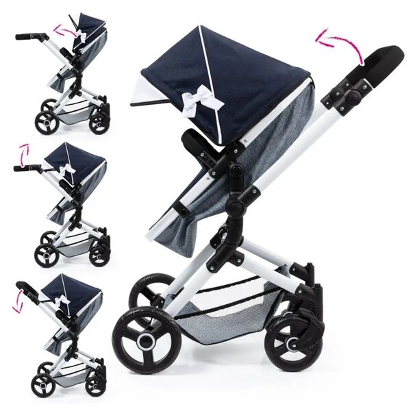 2 in 1 Neo Vario Bayer Puppenwagen. Verstellbares und sicheres Design