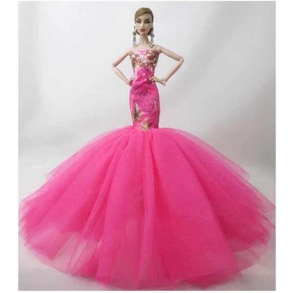 Abendkleid mit Pailletten für 30 cm SD Doll BJD 1/6 – elegantes Kleid
