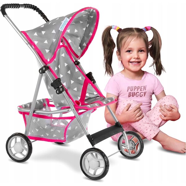 3 in 1 Kinderspielwagen für Puppen bis 40 cm, leicht und waschbar