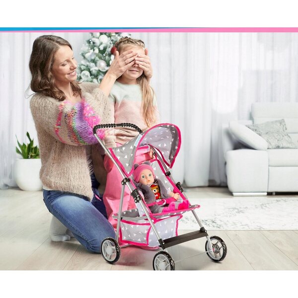 3 in 1 Kinderspielwagen für Puppen bis 40 cm, leicht und waschbar