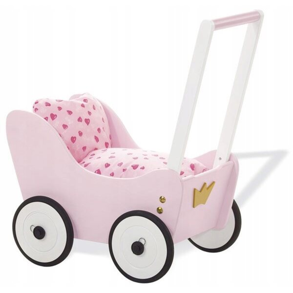 Pinolino Princess Lea Puppenwagen mit verstellbaren Bremsen und Gummirädern