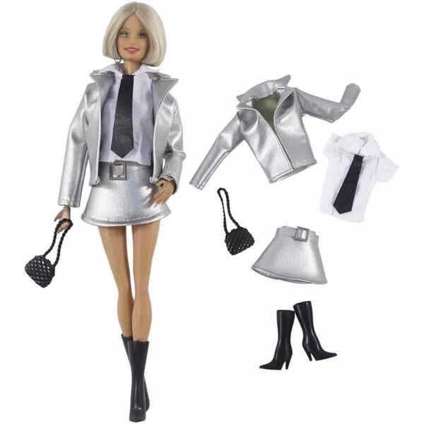 Kleidungsset für 29,2-cm-Puppe – Jacke, Oberteil, Hose, Tasche – 5 Teile Odulu