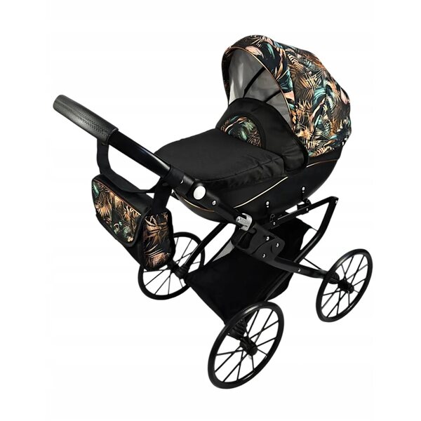 Tiefer Kinderwagen für Puppen KacBru Limited Edition im Retro-Stil