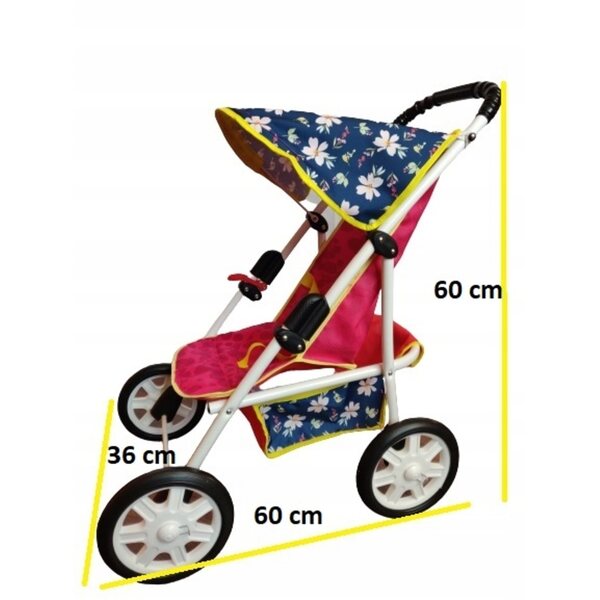 DARIA LUX leichter und sicherer Kinderwagen für Mädchen ab 3 Jahren