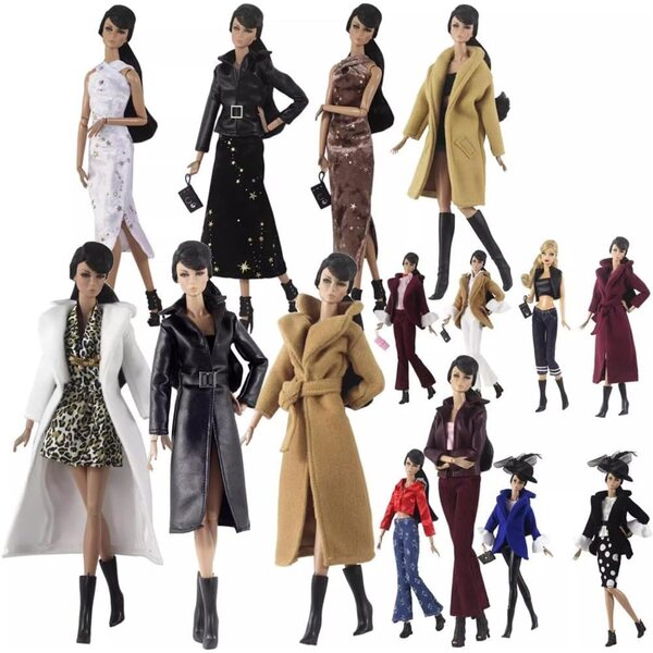 Winterkleidung für amerikanische Puppe 30 cm SD BJD 1/6, komplettes und waschbares Set