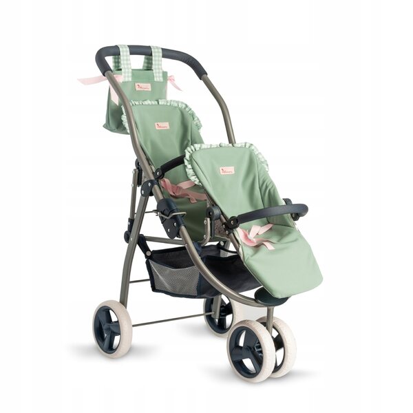 Doppelkinderwagen für Cloe Asi 3712115 Puppen mit verstellbaren Sitzen und Zubehör