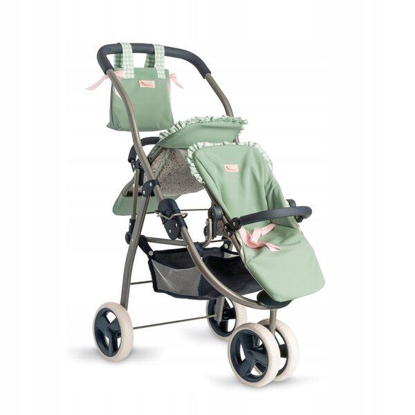 Doppelkinderwagen für Cloe Asi 3712115 Puppen mit verstellbaren Sitzen und Zubehör