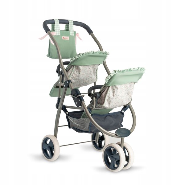 Doppelkinderwagen für Cloe Asi 3712115 Puppen mit verstellbaren Sitzen und Zubehör
