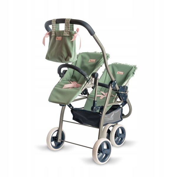 Doppelkinderwagen für Cloe Asi 3712115 Puppen mit verstellbaren Sitzen und Zubehör