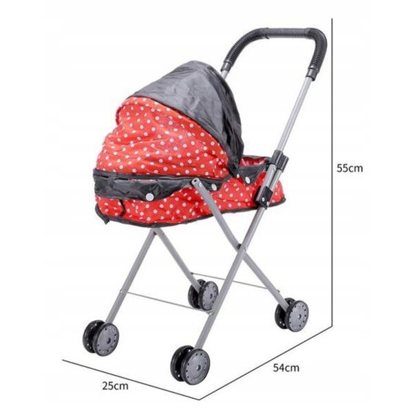 Tiefer Puppenwagen für lustiges Baby mit verstärkter Metallstruktur