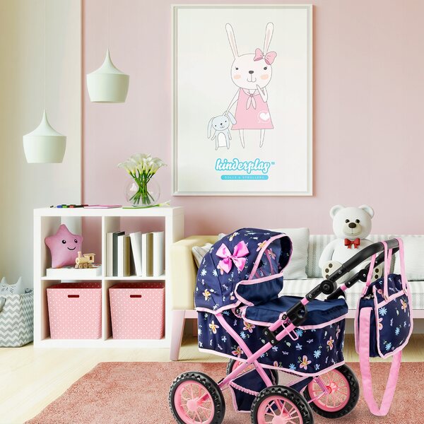 Kinderplay verstellbarer und langlebiger tiefer Puppenwagen mit Aluminiumrahmen