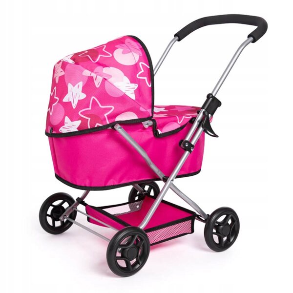 Giochi di ruolo: Carrozzina profonda per bambole Bayer Design rosa con stelle