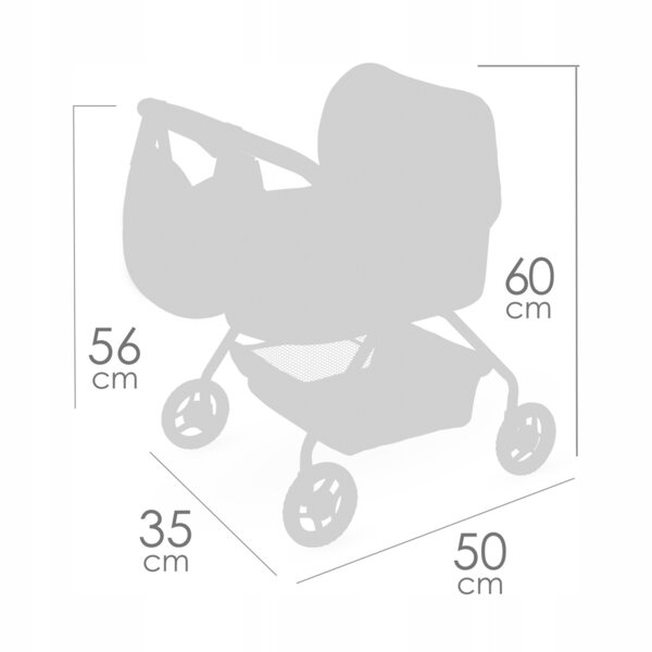 Passeggino profondo per bambole Tulipe My First DeCuevas Toys con accessori