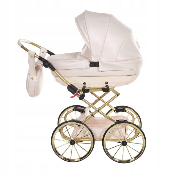 Junama Candy Mini-Puppenwagen mit großen rosa Rädern für Babys