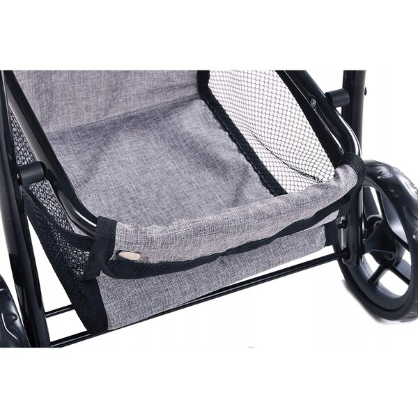 Liba Knorrtoys grauer und rosa verstellbarer Puppenwagen für Mädchen ab 3 Jahren