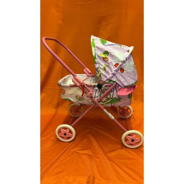 ATIX tiefer Puppenwagen aus Metall, Kunststoff und Stoff, ab 3 Jahren