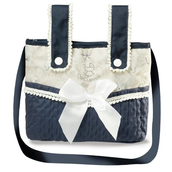 Passeggino per bambole vintage DeCuevas con parasole e zaino coordinato