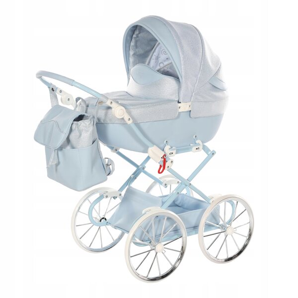 Junama Dolce Mini Puppenwagen mit großen Rädern und verstellbarem Griff
