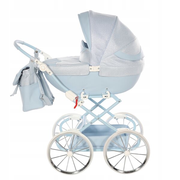 Junama Dolce Mini Puppenwagen mit großen Rädern und verstellbarem Griff