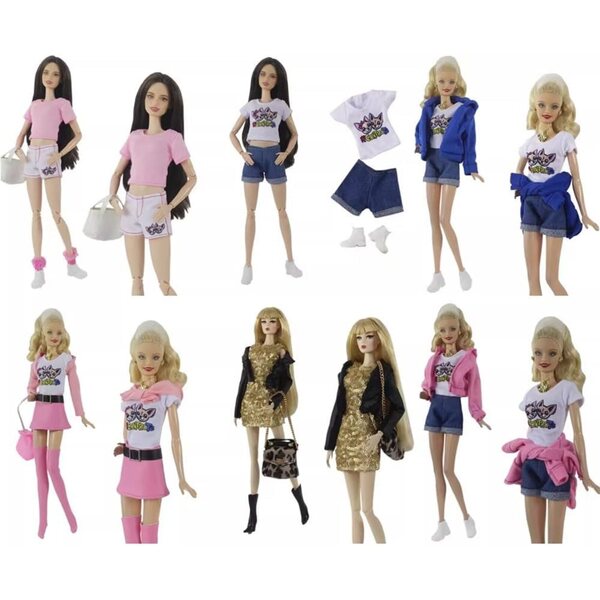 Kleidung für amerikanische Puppe 30 cm – Freizeitkleidung und Accessoires für 1/6 BJD-Puppe