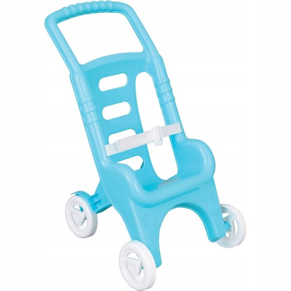 Passeggino gioco per bambole 2 in 1 Pilsan in plastica azzurro sportivo
