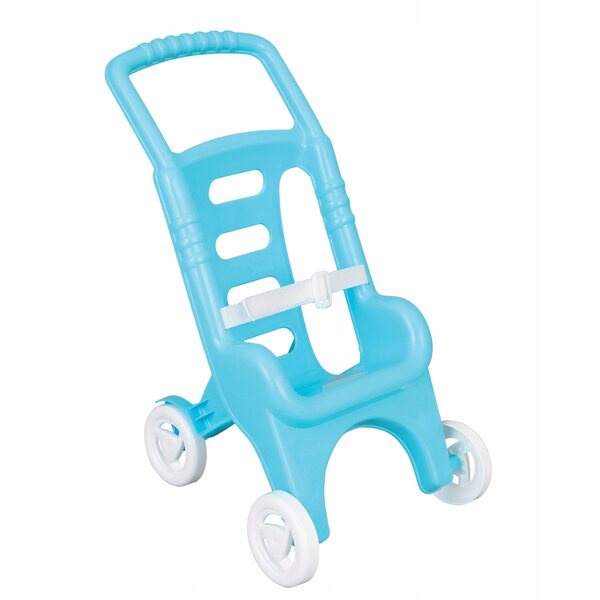 Passeggino gioco per bambole 2 in 1 Pilsan in plastica azzurro sportivo