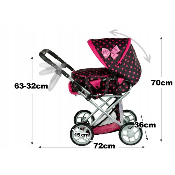 3-in-1-Kinderspielset: robuster und leichter Kinderwagen, Kinderbett und Laufstall für Puppen