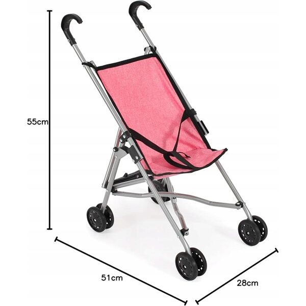 Bayer Chic 2000 Mini-Puppenwagen mit Metall- und Stoffrahmen
