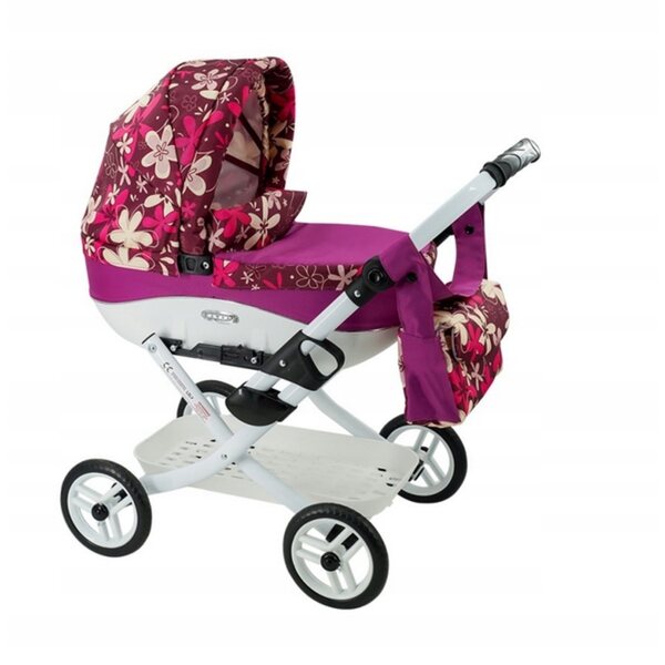 Adbor Lily LC-16 Puppenwagen mit Tasche, Korb und Loom Bands Set