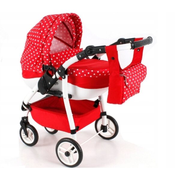 Adbor LILY SPORT tiefer Puppenwagen mit drehbaren Rädern LS-12 – polnisches Produkt