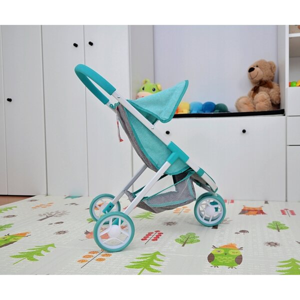 Bunter und faltbarer Milly Mally Mint Puppenwagen mit Zubehör