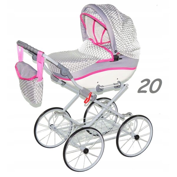 Polnischer Retro-Puppenwagen JULA, tief, mit verstellbarem Griff und CE-zertifiziert