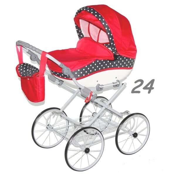 Polnischer Retro-Puppenwagen JULA, tief, mit verstellbarem Griff und CE-zertifiziert