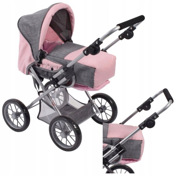 Großer 2 in 1 Bayer Chic 2000 Leni Puppenwagen mit Gondel- und Kinderwagenfunktion