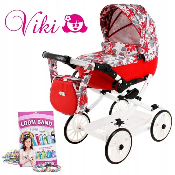 Adbor Viki faltbarer Puppenwagen mit Tasche, Farbe Vi-02