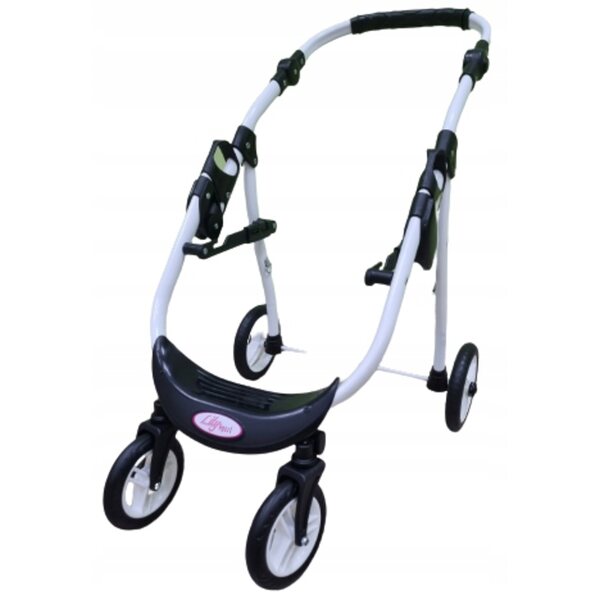 Adbor Lily Sport rosa Puppenkinderwagen mit Tasche und Korb inklusive