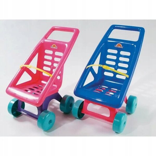 Passeggino giocattolo medio in plastica per bambole, colori assortiti