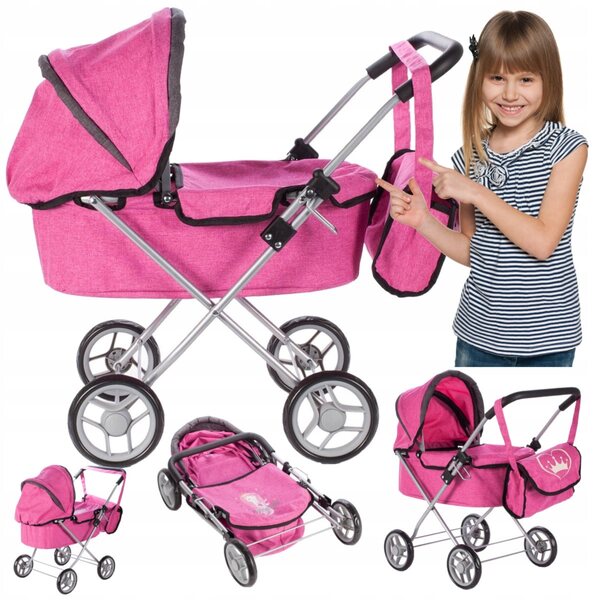 Leichter und faltbarer tiefer Puppenwagen mit Statortasche