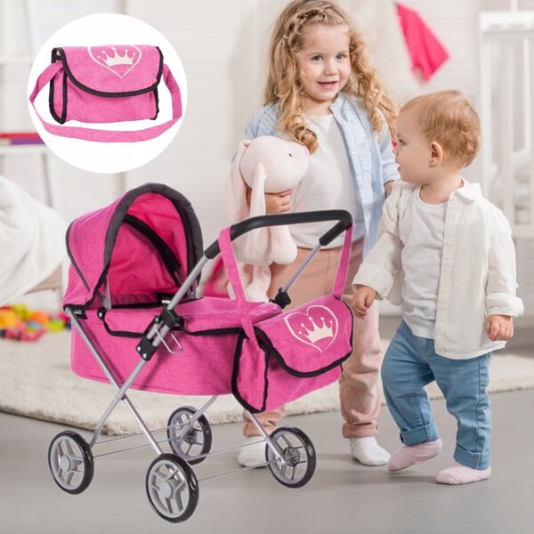 Leichter und faltbarer tiefer Puppenwagen mit Statortasche