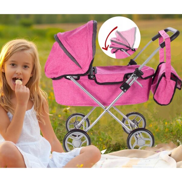 Leichter und faltbarer tiefer Puppenwagen mit Statortasche