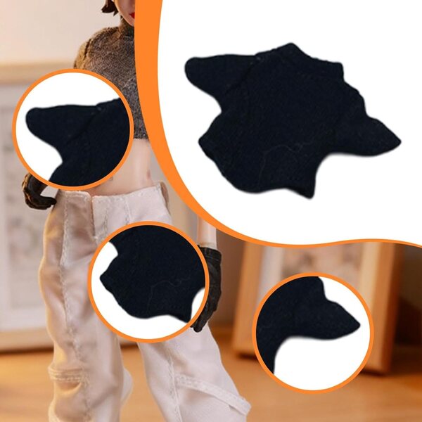 Top Corto Nero per Action Figure Femminili 1/12 - Accessorio Elegante e Realistico