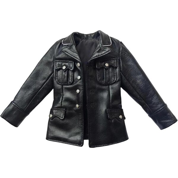 Abbigliamento 1/6 Uniforme in Pelle PU per Bambole e Action Figures Maschili