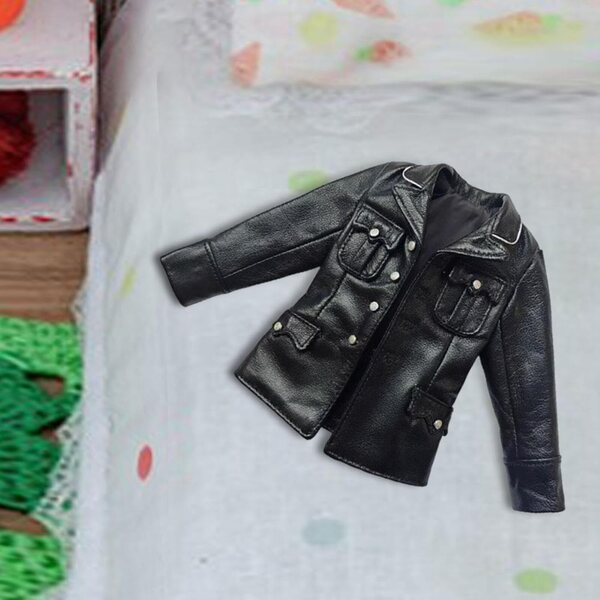 Abbigliamento 1/6 Uniforme in Pelle PU per Bambole e Action Figures Maschili