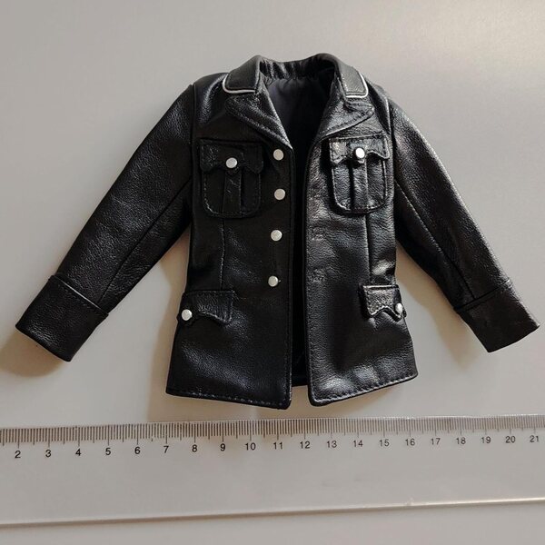 Abbigliamento 1/6 Uniforme in Pelle PU per Bambole e Action Figures Maschili