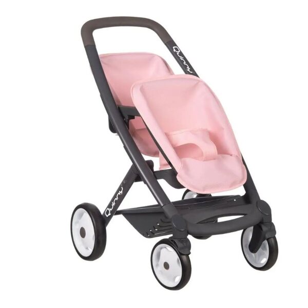 Smoby Maxi Cosi Quinny Zwillingspuppenwagen rosa für Kinder ab 3 Jahren