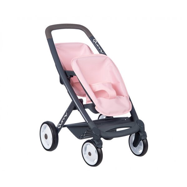 Smoby Maxi Cosi Quinny Zwillingspuppenwagen rosa für Kinder ab 3 Jahren