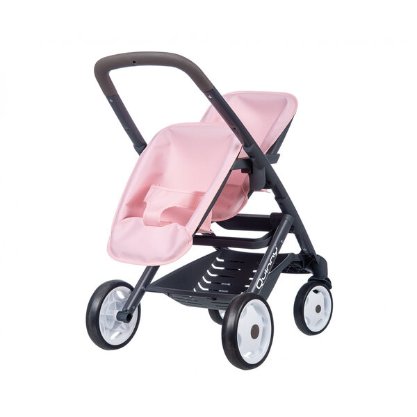 Smoby Maxi Cosi Quinny Zwillingspuppenwagen rosa für Kinder ab 3 Jahren